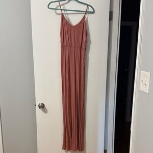Lulu's Dusty Rose Maxi Dress